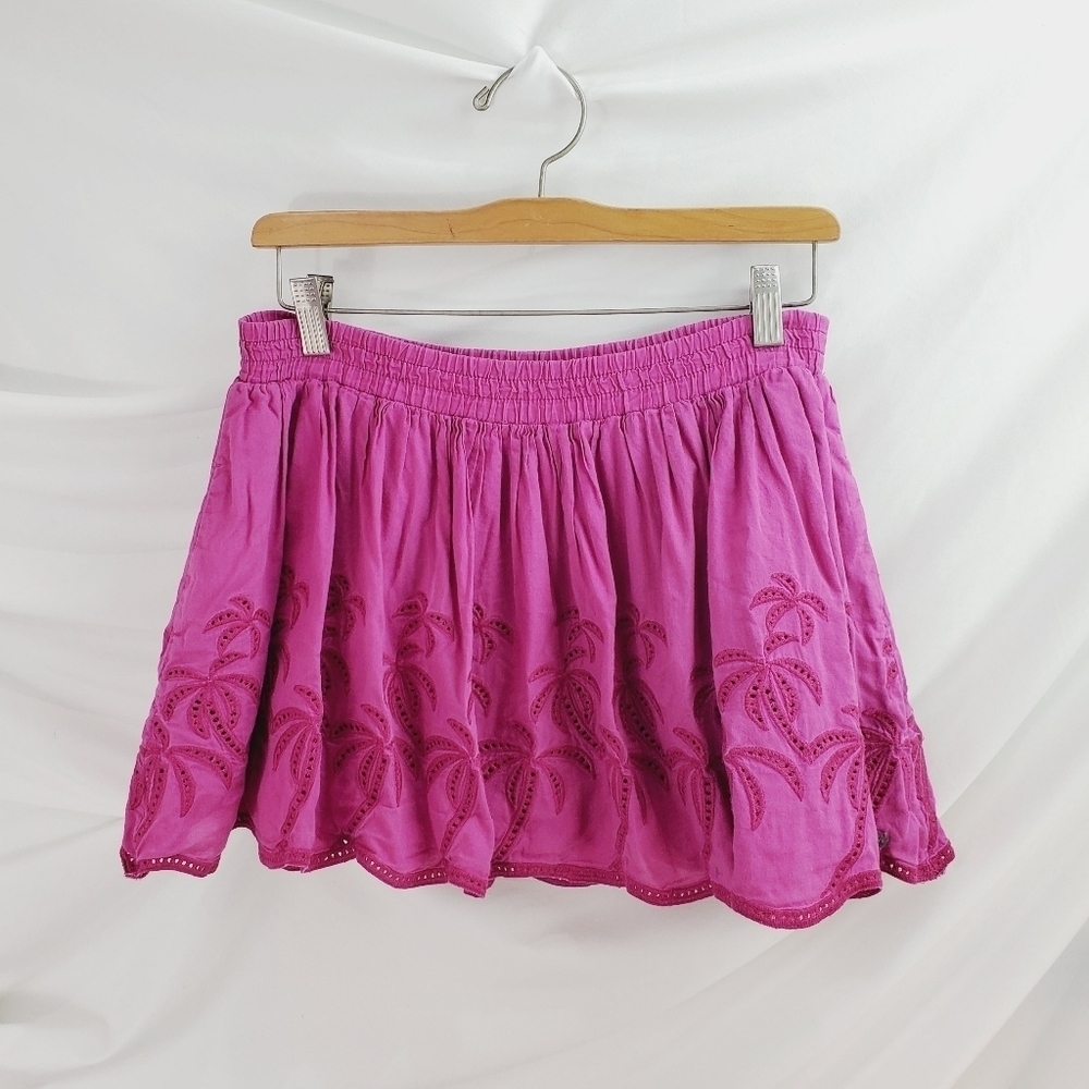 JUICY COUTURE Girls Purple Eyelet FLOWY LOGO LINED SKIRT size 14 (A-6) - Picture 10 of 13